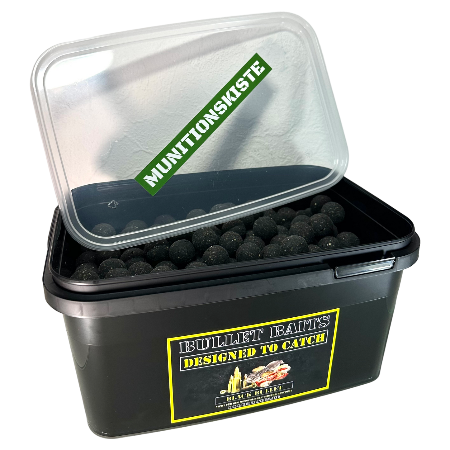 Black BULLET Boilies 2 KG Eimer