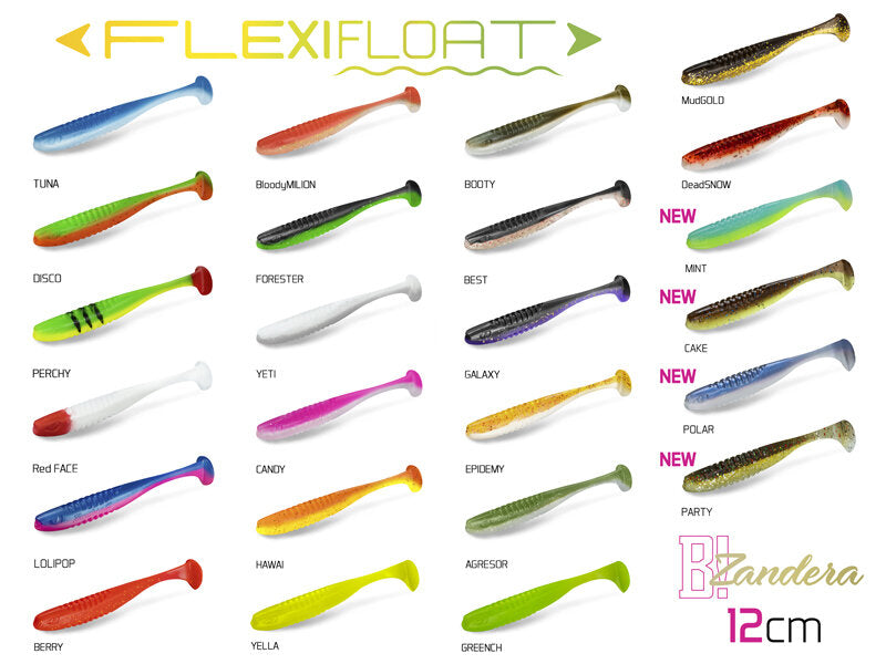Gummiköder Delphin ZANDERA FlexiFLOAT UVs / 5St./12cm