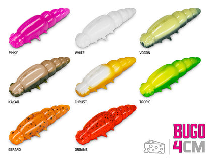 Künstliche Larve Delphin BUGO Cheese / 15 Stück/4cm