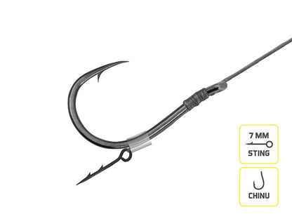 Delphin Braided Sting Feeder-Vorfach - Chinu / 10St.