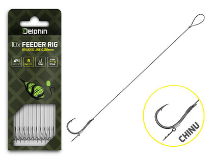 Delphin Braided Sting Feeder-Vorfach - Chinu / 10St.