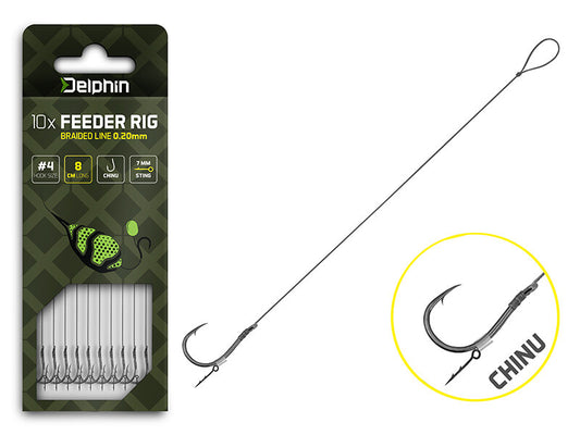 Delphin Braided Sting Feeder-Vorfach - Chinu / 10St.