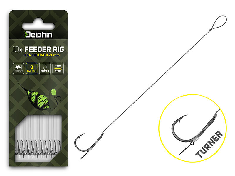 Delphin Braided Sting Feeder-Vorfach - Turner / 10St.