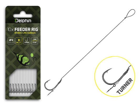 Delphin Braided Sting Feeder-Vorfach - Turner / 10St.
