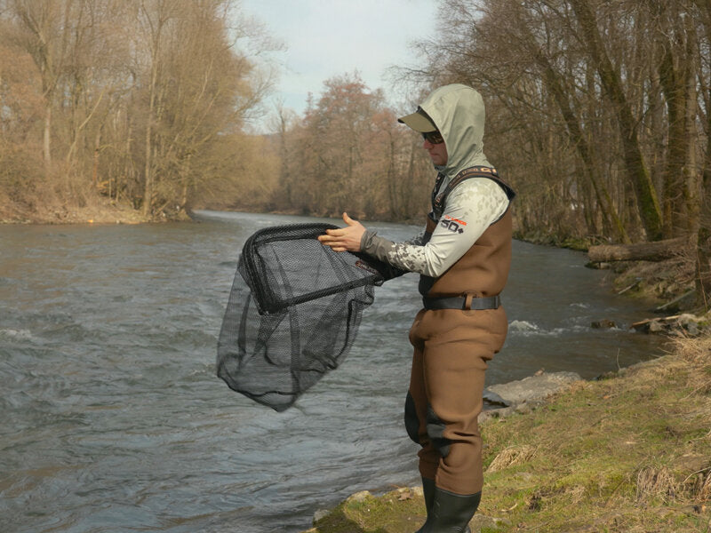 Klappbarer Kescher Delphin HALFER | 190cm/60x50cm