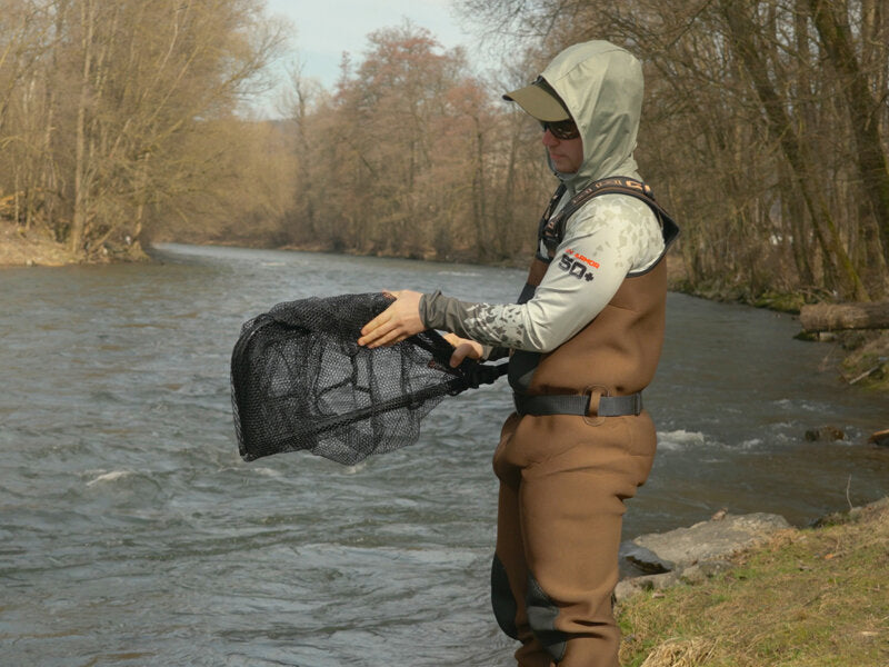 Klappbarer Kescher Delphin HALFER | 190cm/60x50cm