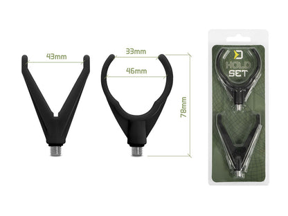 Rutenhalter-Set Delphin HoldSET / schwarz