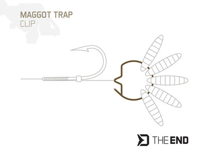 Delphin TheEND Maggot Trap Wurm-Clip / 15 Stück Gr.S