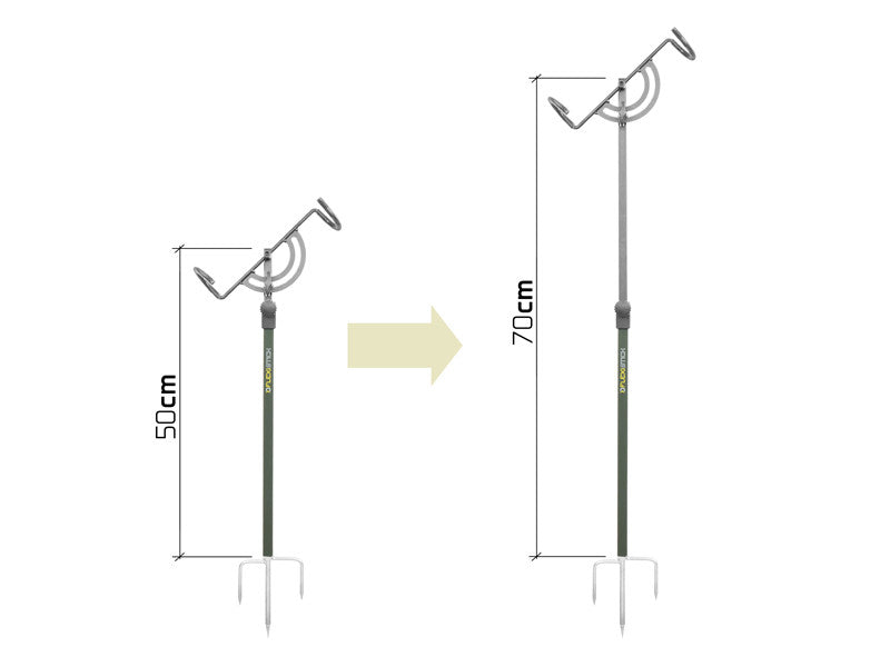 Teleskopischer Rutenhalter Delphin FlexiSTICK