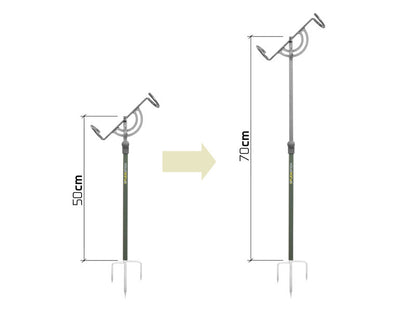 Teleskopischer Rutenhalter Delphin FlexiSTICK