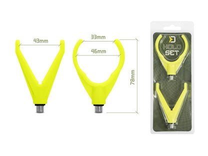 Rutenhalter-Set Delphin HoldSET / Fluo-Gelb