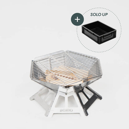 BOXIO FIRE Feuerschale mit Grill