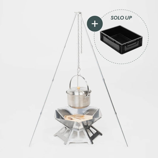 BOXIO FIRE BUNDLE Feuerschale mit Grill in Eurobox
