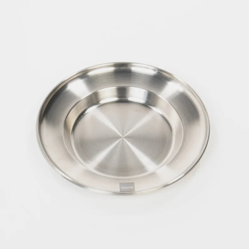 BOXIO PLATE 2er-Set Camping Teller Set aus Edelstahl