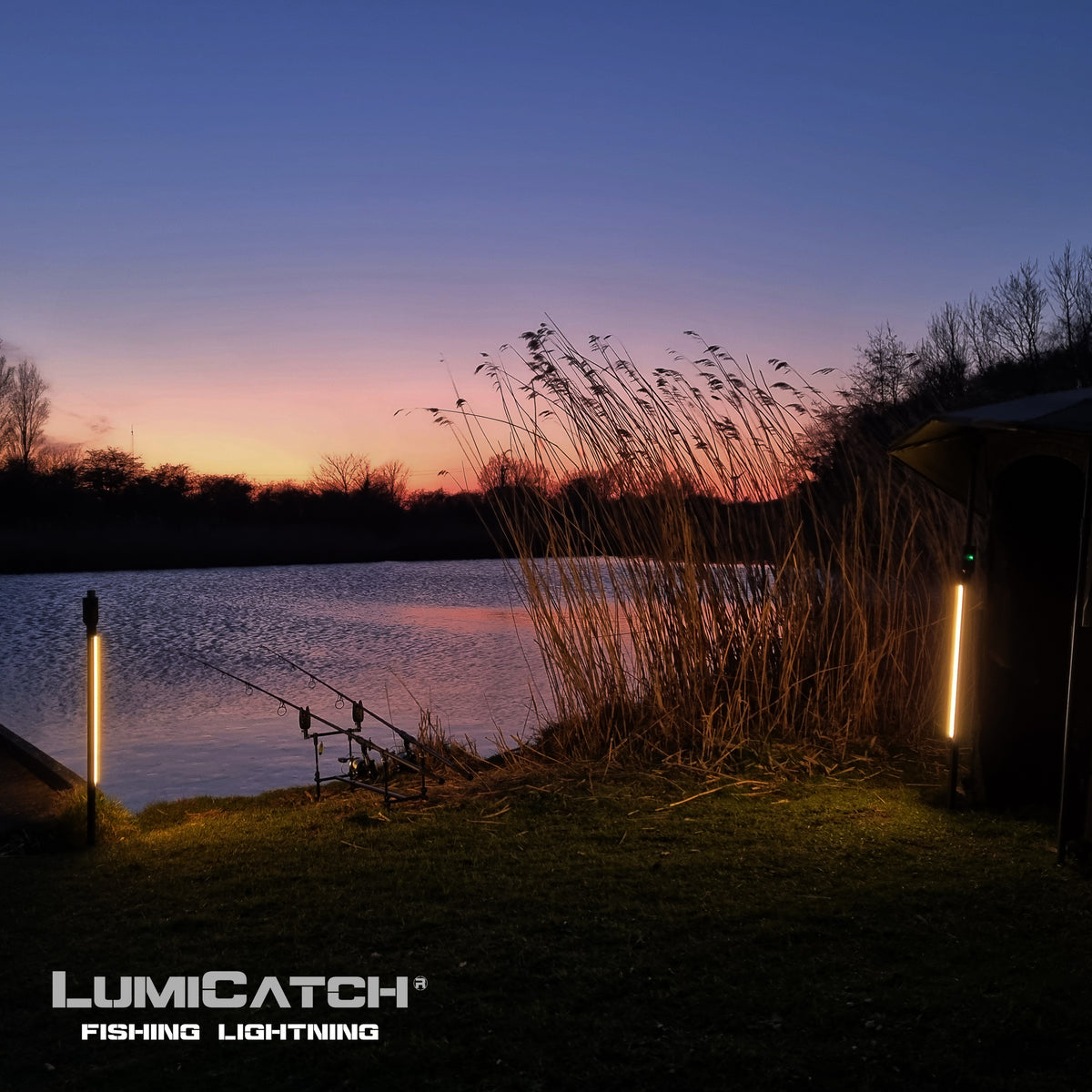 LumiCatch Basic – Wiederaufladbare Angellampe zum Nachtangeln mit App & Powerbank