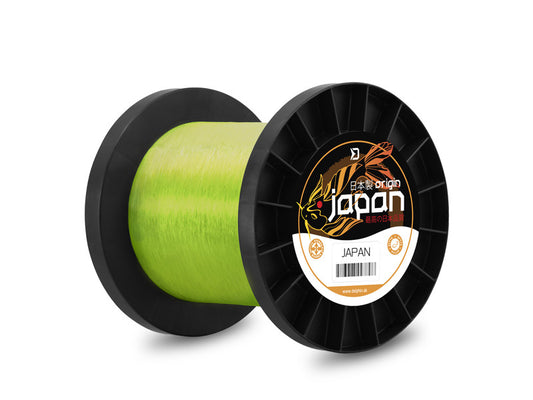 Monofil Delphin JAPAN Origin / Fluo gelb Großspule