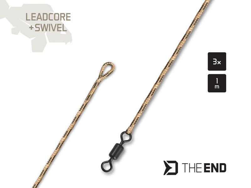 Vorfach Delphin TheEND Leadcore + Swivel / 3 St.