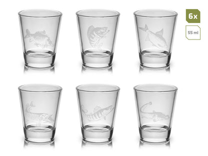 Glasbecher-Set Delphin SHOTY 6in1