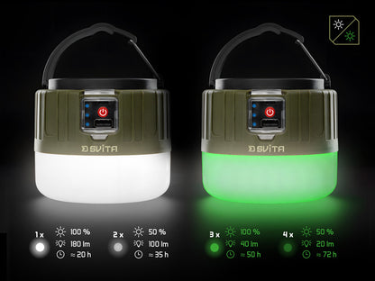 Campinglampe mit Fernbedienung Delphin SVITA 4W/3600mAh