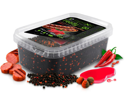 Pellet box Delphin Reaxe READY&GO / Frankfurter Würstchen–Chili